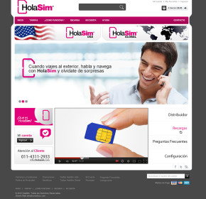Diseño y Desarrollo de Sitio Web basado en ecommerce Magento (tienda online) para para servicio móvil prepago para utilizar cuando viajas al exterior. Puedes visitar el site en http://www.holasim.com/ (Argentina)