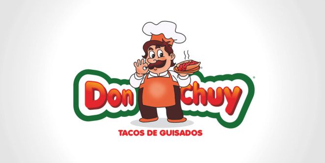Diseño de logotipo e ilustración para local comercial especializado en tacos de 16 guisados distintos, todos ellos de la tradicional y casera comida mexicana. (México)