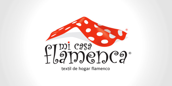 Diseño de logotipo para empresa dedicada al diseño, creación y venta de textil de hogar flamenco a turistas en Sevilla y venta por internet en Europa. (España)