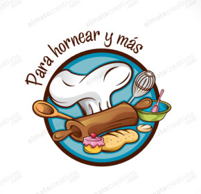 Diseño de logotipo ilustrado para Tienda online especializada en productos para la elaboración de repostería de diseño y luego se irán introduciendo artículos de panadería y cocina en general. (España)