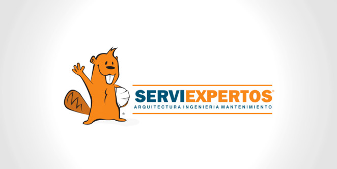 Diseño de logo y mascota para empresa dedicada a la arquitectura, ingeniería, construcción, adecuación y remodelación de oficinas. (Colombia)