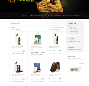 Diseño de web site ecommerce para empresa dedicada a comercializar productos alimentarios de calidad y/o productos cosméticos elaborados a partir de Aceite de Oliva (aceituna) o de Vino (uva). (España)