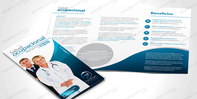 diseño de folleto para Laboratorio de Análisis Clínicos. (Uruguay)