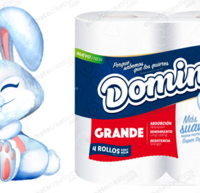Diseño de logotipo, mascota y empaques para línea de productos papel higiénico y servilletas. (Rep. Dominicana)