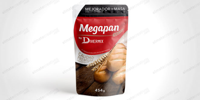 Diseño de packaging y diseño de logo para mejor de masa Megapan (Rep. Dominicana)