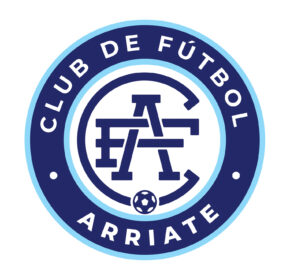 Diseño de logo escudo para CLUB DE FÚTBOL ARRIATE, como una asociación deportiva, registrada en la Federación Andaluza de Fútbol que competirá en distintas categorías (Fútbol y Fútbol Sala) de las competiciones oficiales en Andalucía.