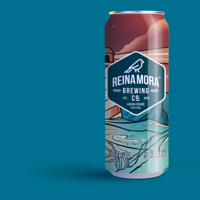 Luna de Mar de @reinamorabrewing esta es la hermana de la Luna Montuna. Buscando un arte donde se ilustre la vista de la luna desde el mar y nos transporte a ese lugar. El oleaje, la sal, la fauna y el hombre, todos presentes en armonía en esta etiqueta.